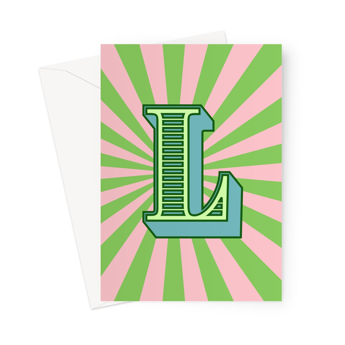 L - Carnival Alphabet Greeting Card