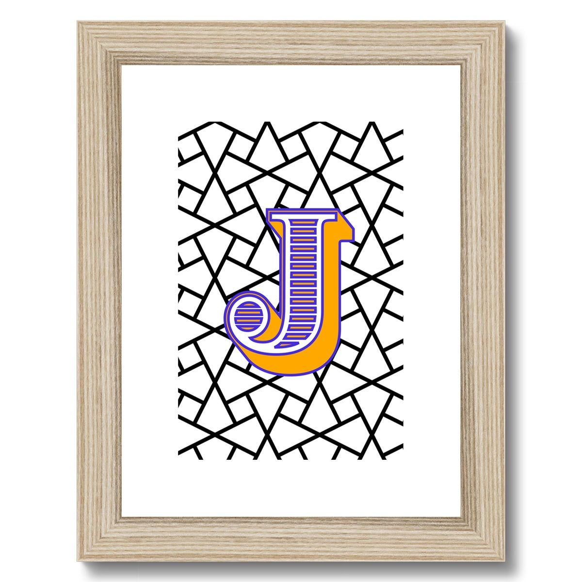 J - Carnival Alphabet Framed & Mounted Print