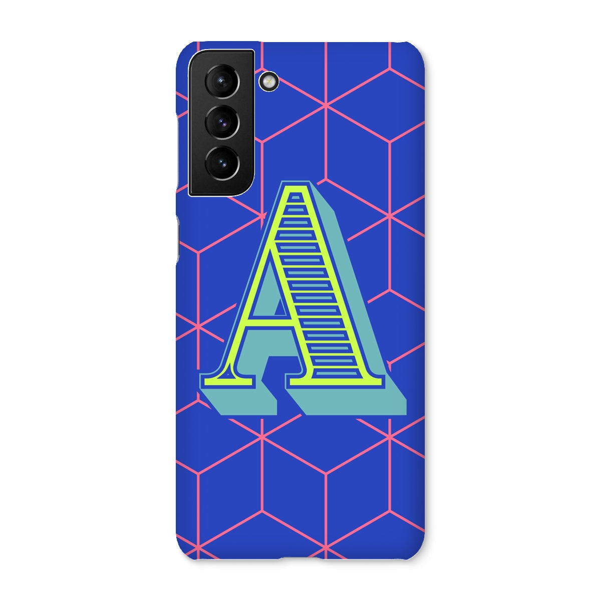 Blue Geo Alphabet Snap Phone Case