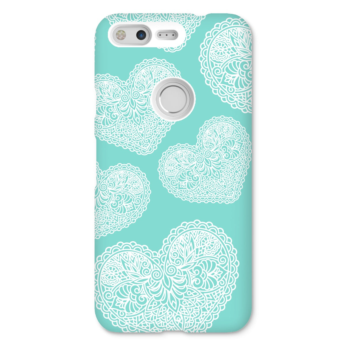 Lace Heart Snap Phone Case