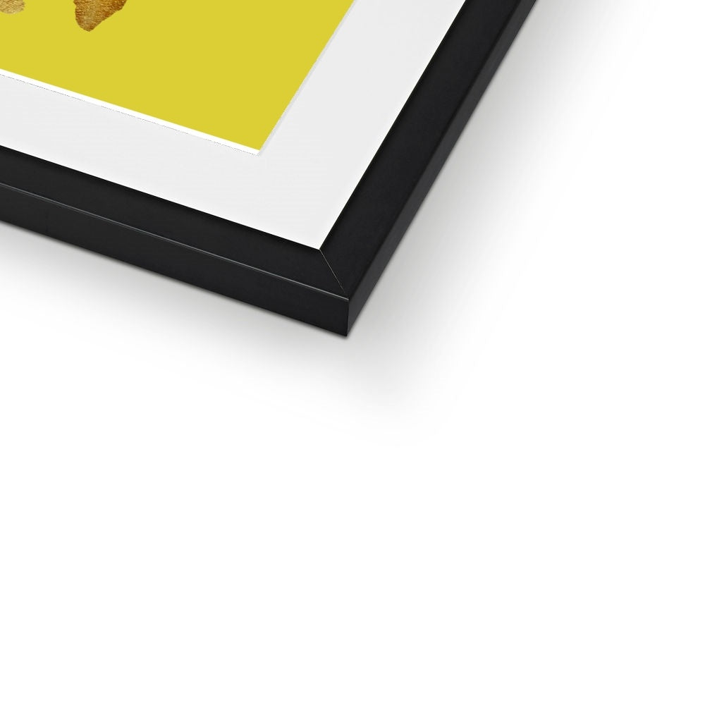 Yellow Modern Snake Framed & Mounted Print