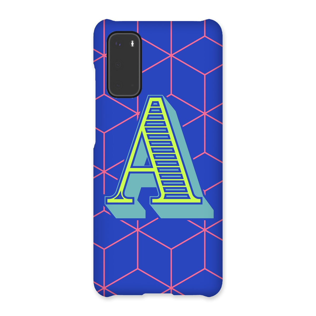 Blue Geo Alphabet Snap Phone Case