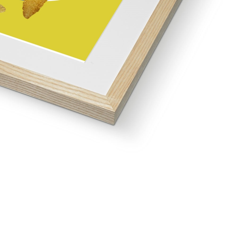 Yellow Modern Snake Framed & Mounted Print