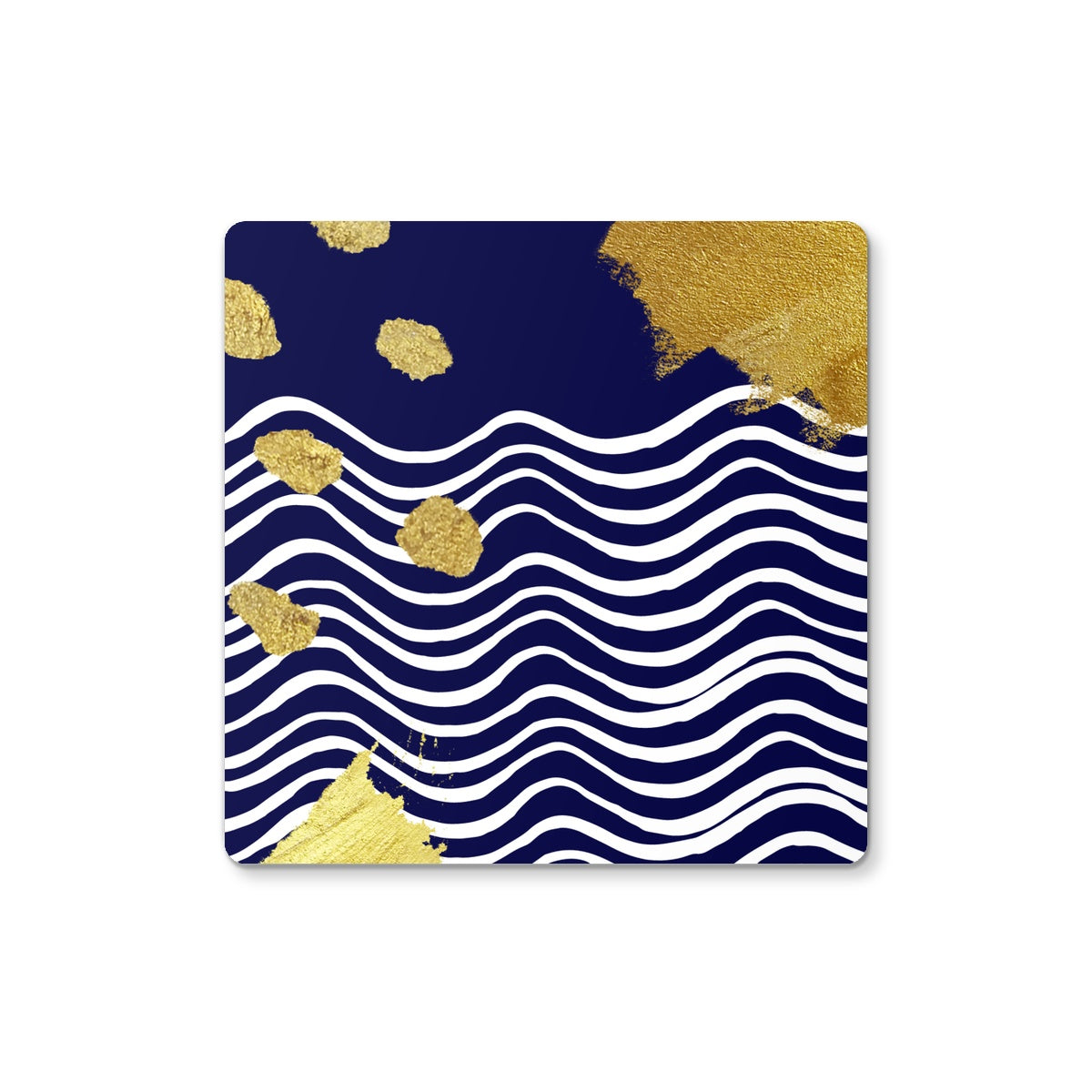 Gold & Navy Modern Coaster