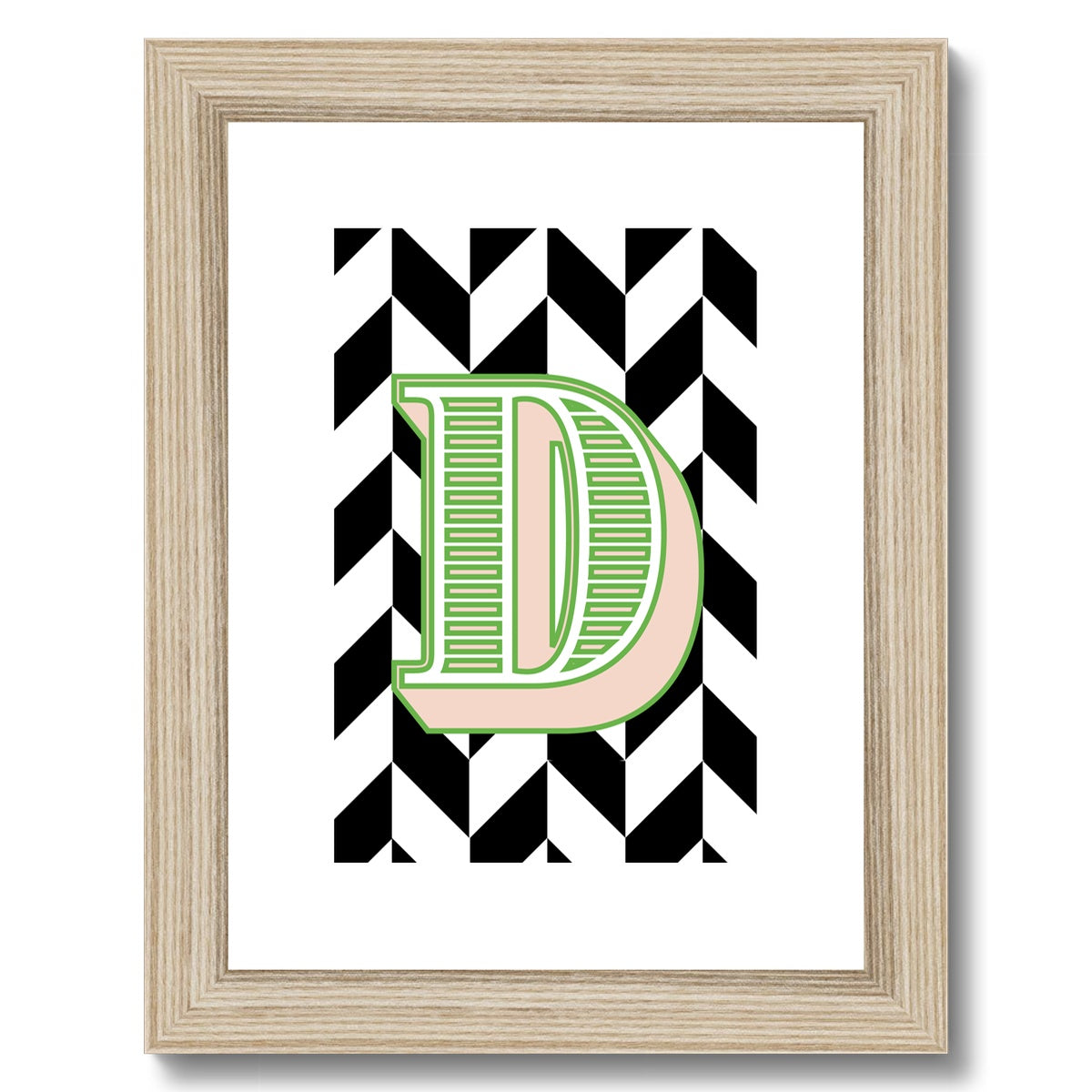 D - Carnival Alphabet Framed & Mounted Print