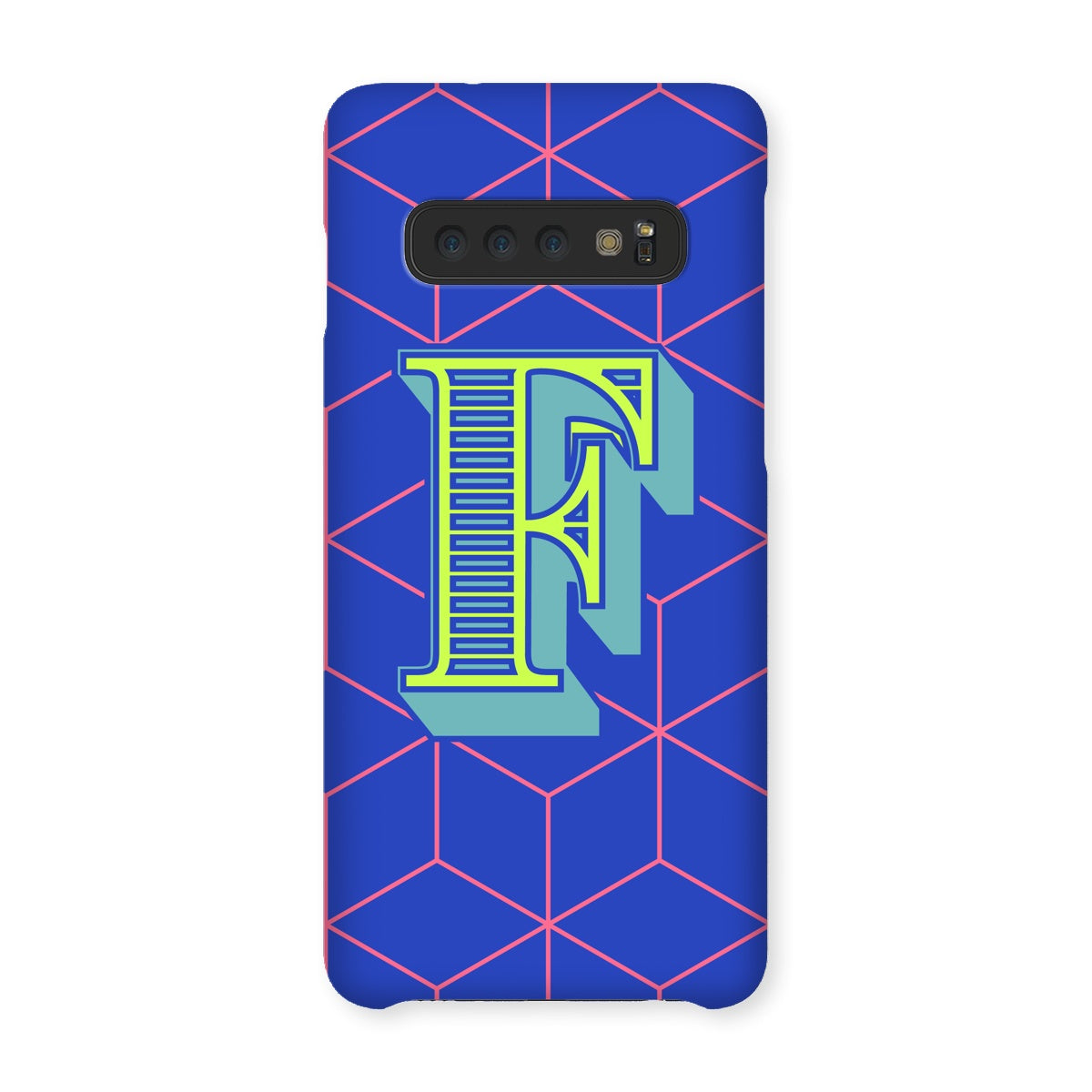 Blue Geo Alphabet Snap Phone Case
