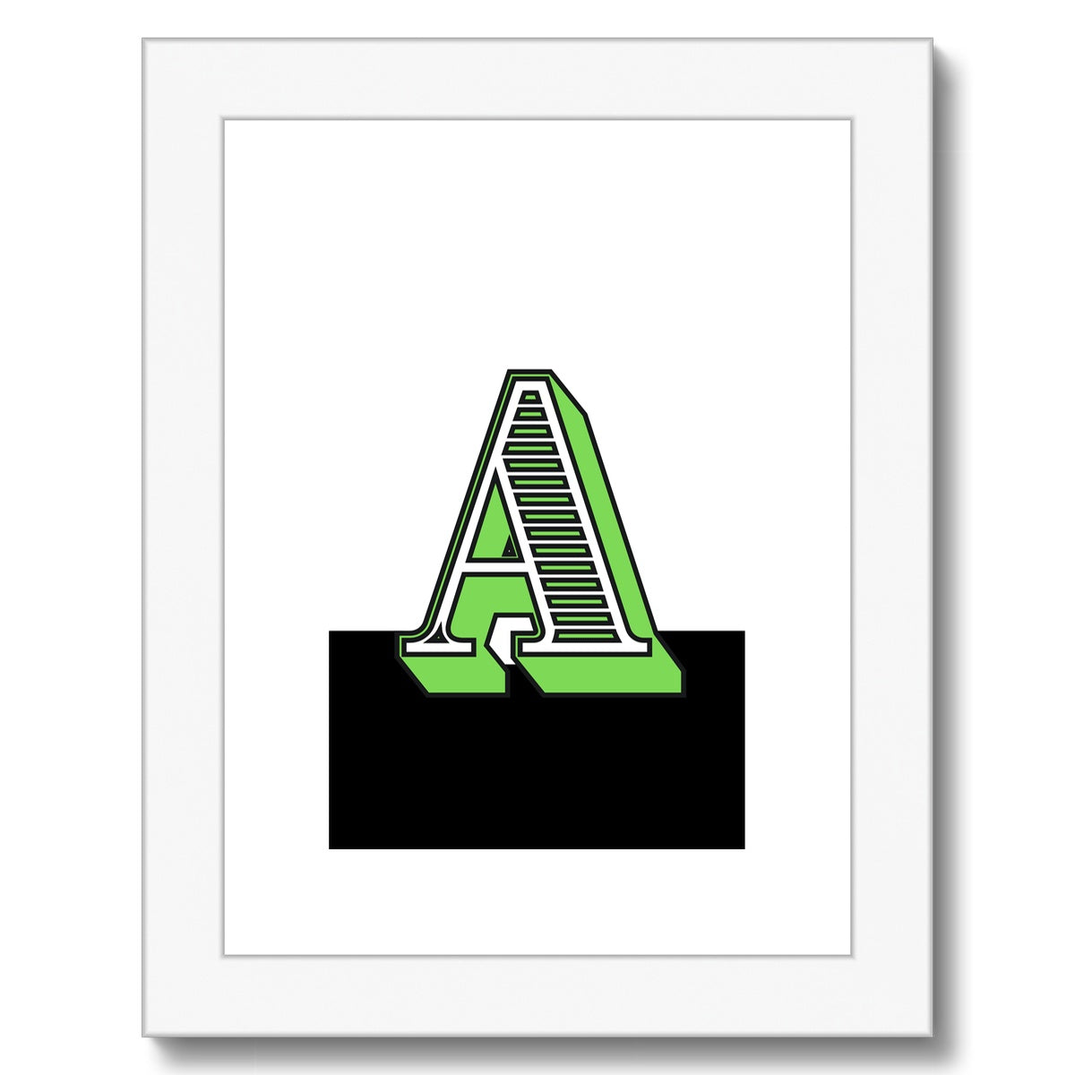 A - Carnival Alphabet Framed & Mounted Print