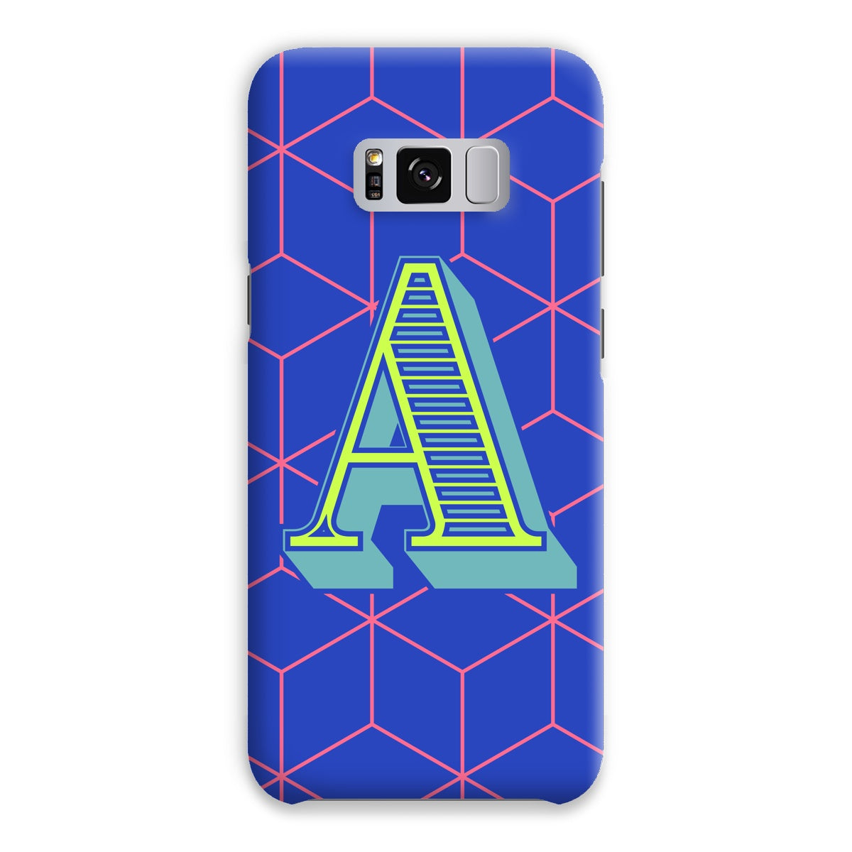 Blue Geo Alphabet Snap Phone Case