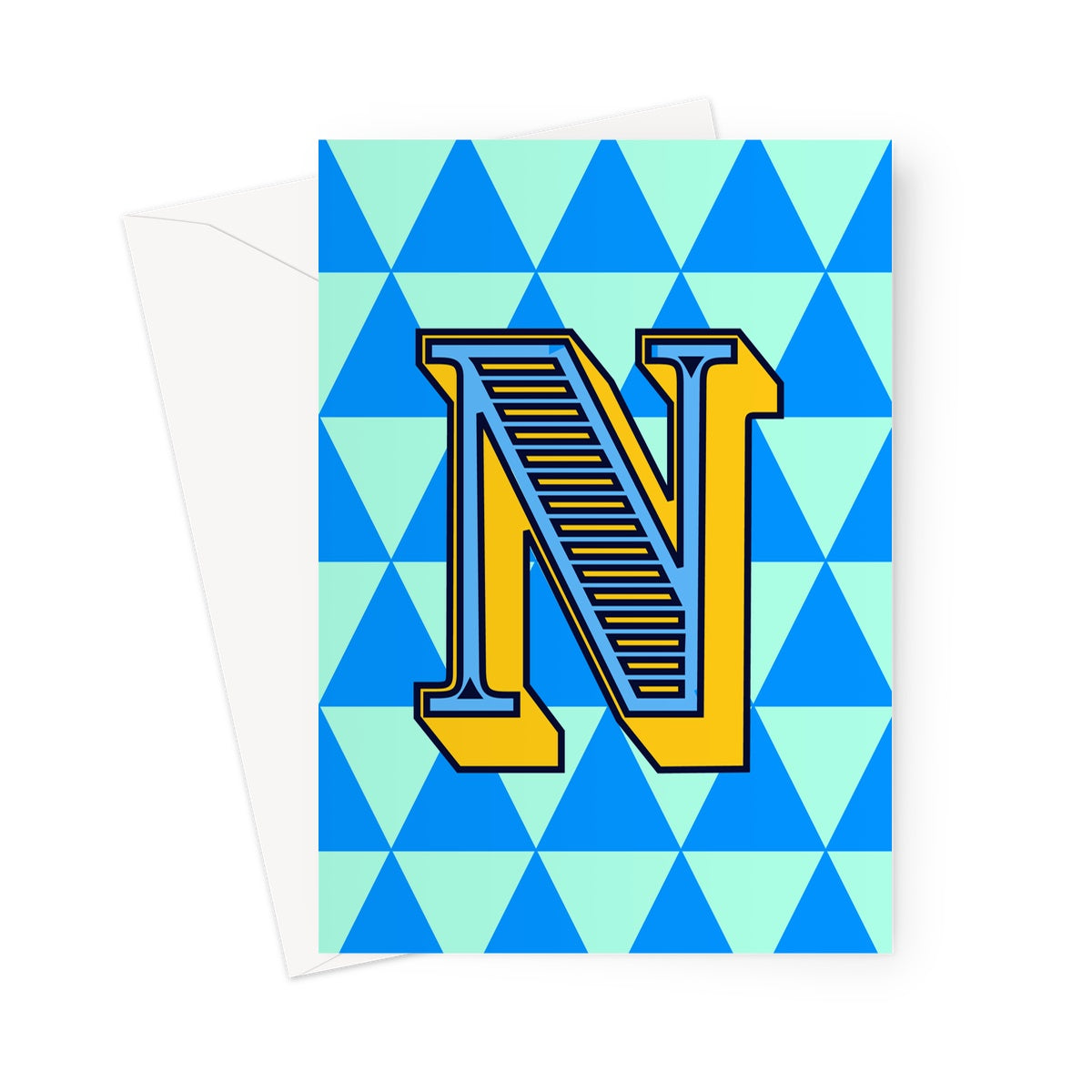 N - Carnival Alphabet Greeting Card