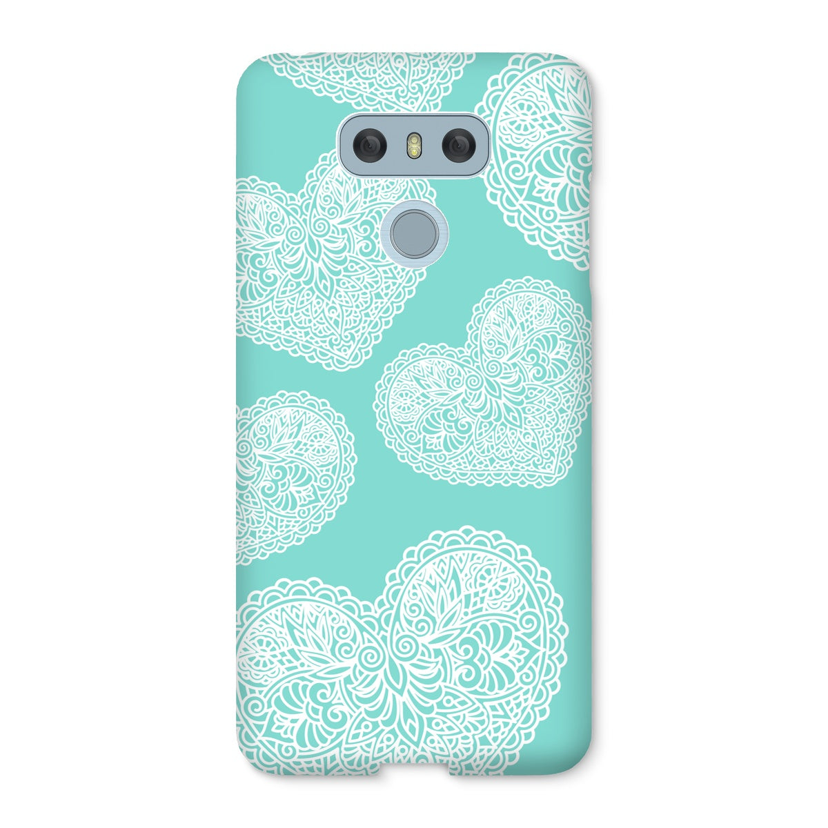 Lace Heart Snap Phone Case