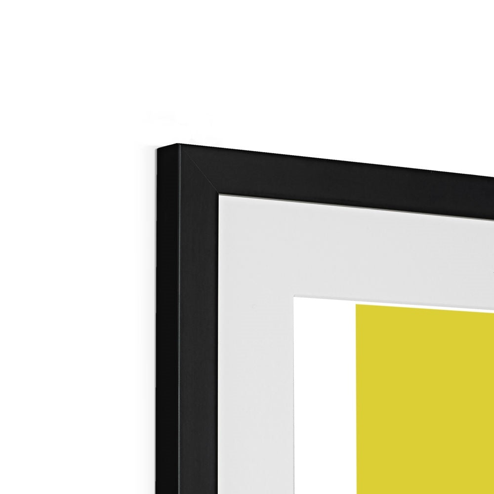Yellow Modern Snake Framed & Mounted Print