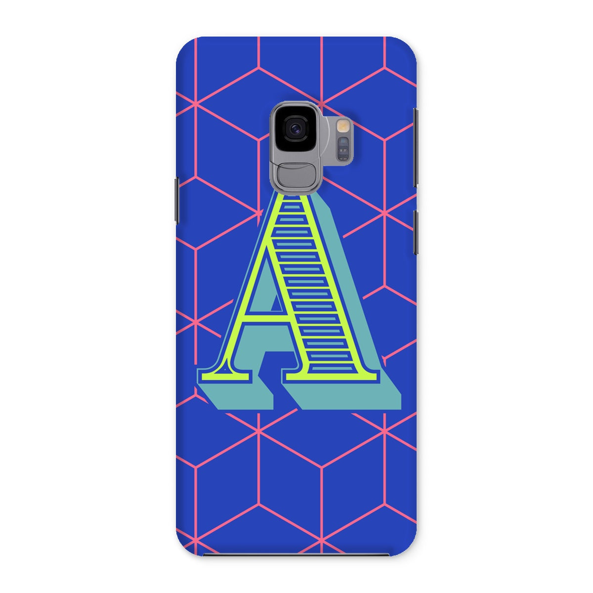 Blue Geo Alphabet Snap Phone Case