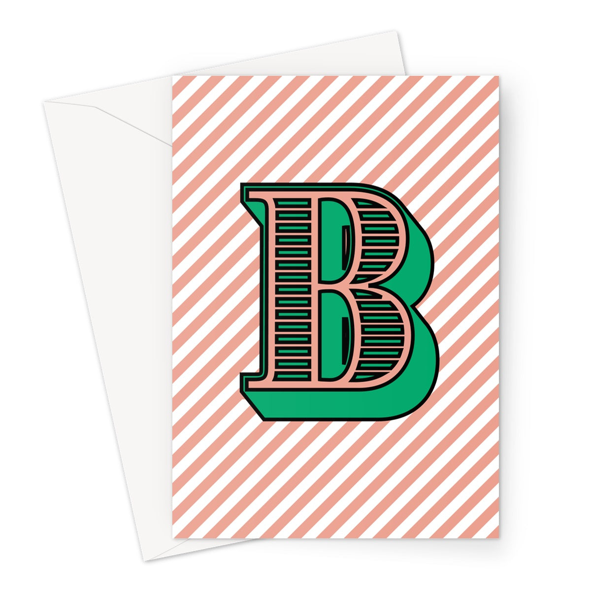 B - Carnival Alphabet Greeting Card