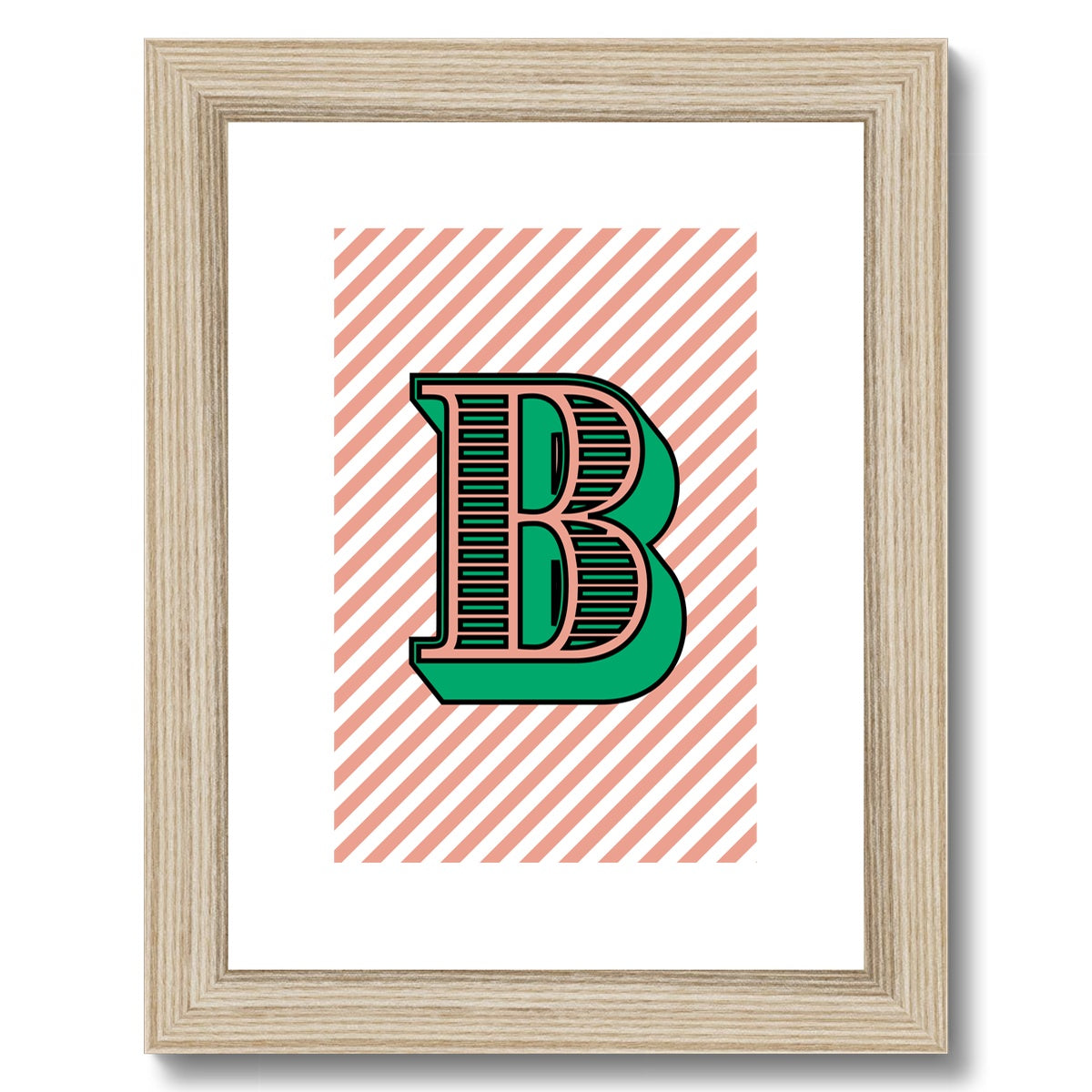 B - Carnival Alphabet Framed & Mounted Print