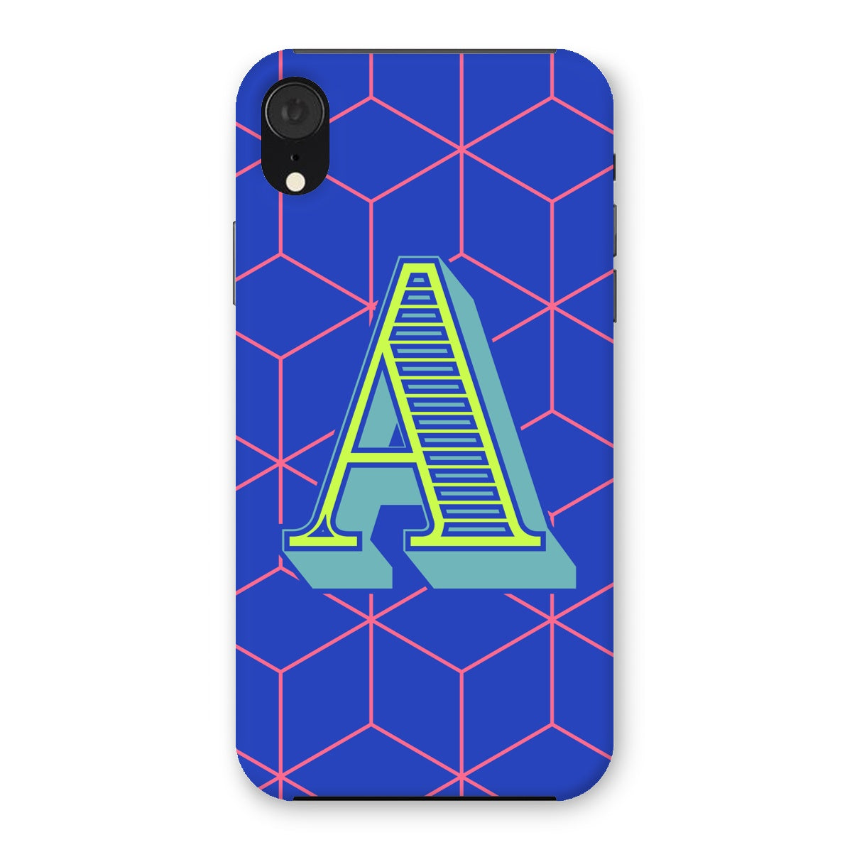 Blue Geo Alphabet Snap Phone Case
