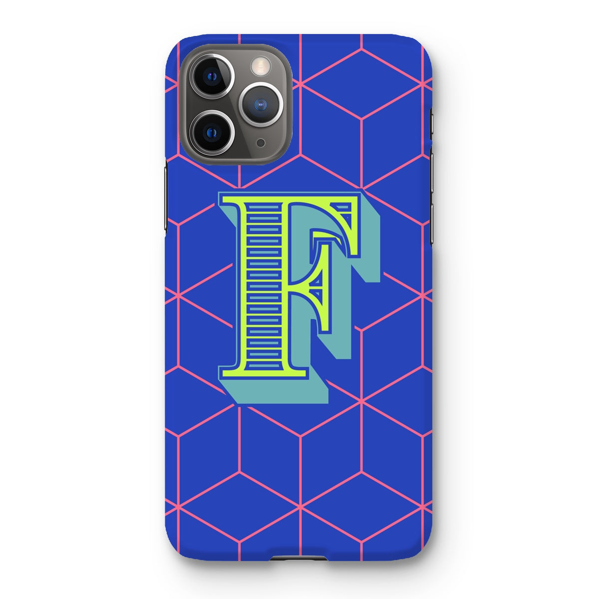 Blue Geo Alphabet Snap Phone Case