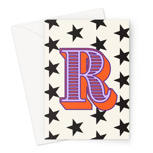 R - Carnival Alphabet Greeting Card