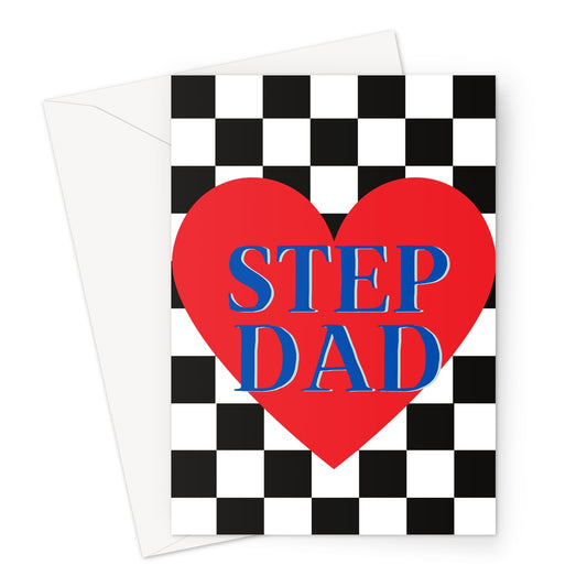 Step Dad Heart Greeting Card