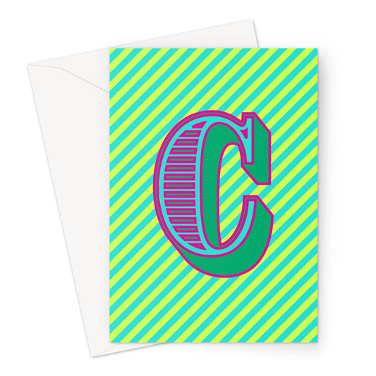 C - Carnival Alphabet Greeting Card