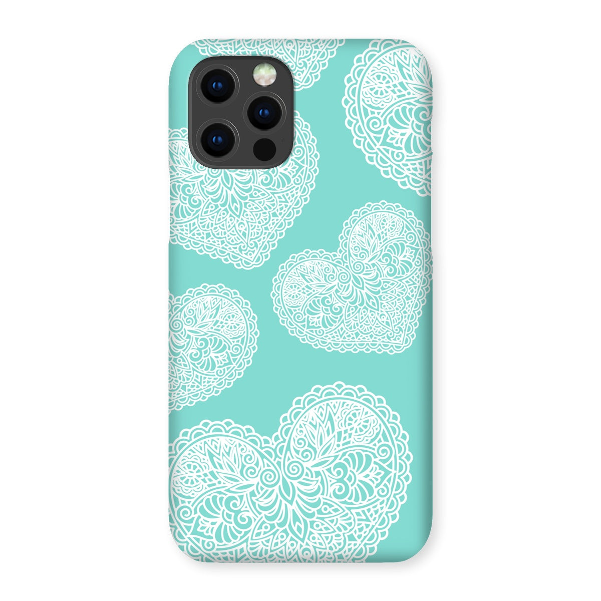 Lace Heart Snap Phone Case