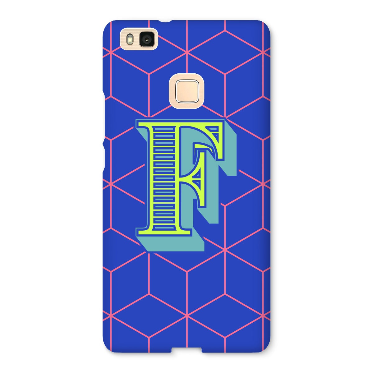 Blue Geo Alphabet Snap Phone Case