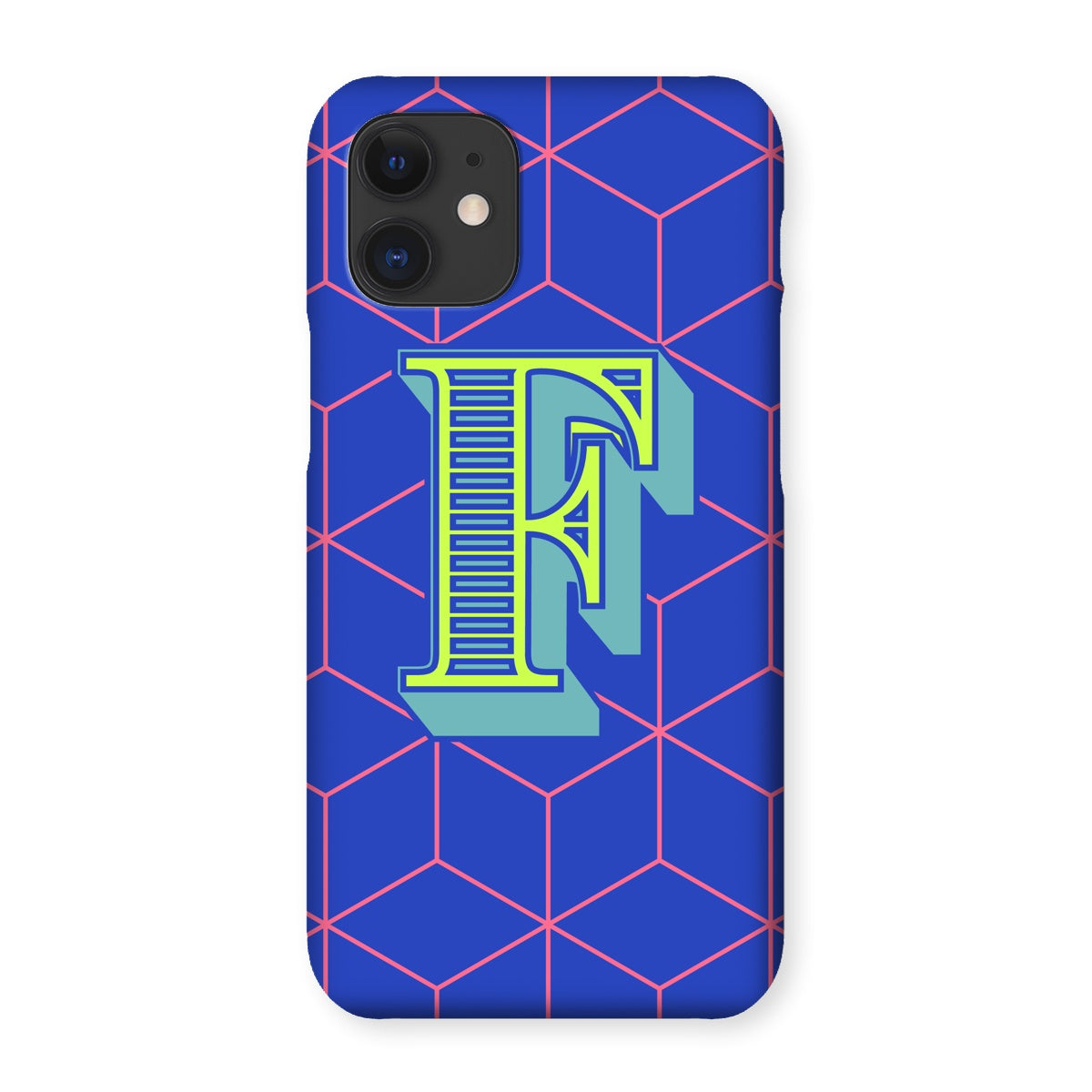 Blue Geo Alphabet Snap Phone Case