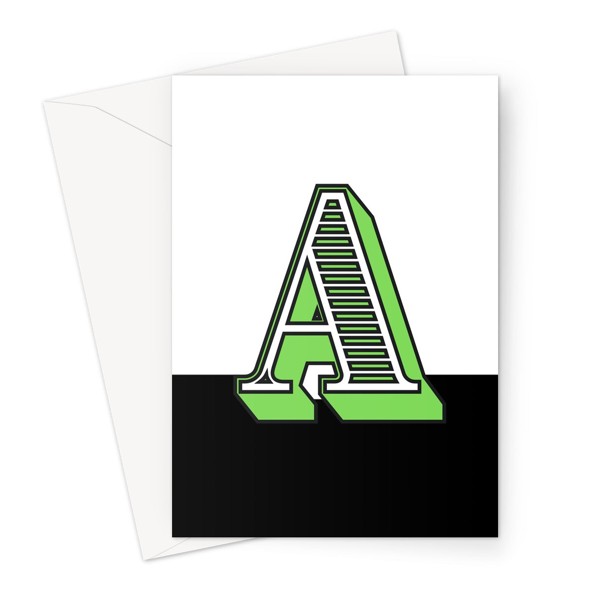 A - Carnival Alphabet Greeting Card