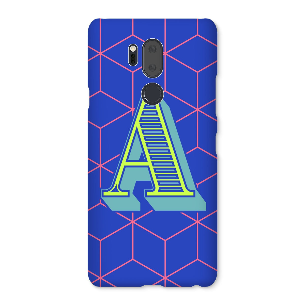 Blue Geo Alphabet Snap Phone Case