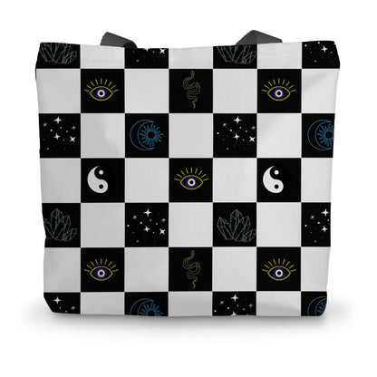 B&W Magic Board Canvas Tote Bag