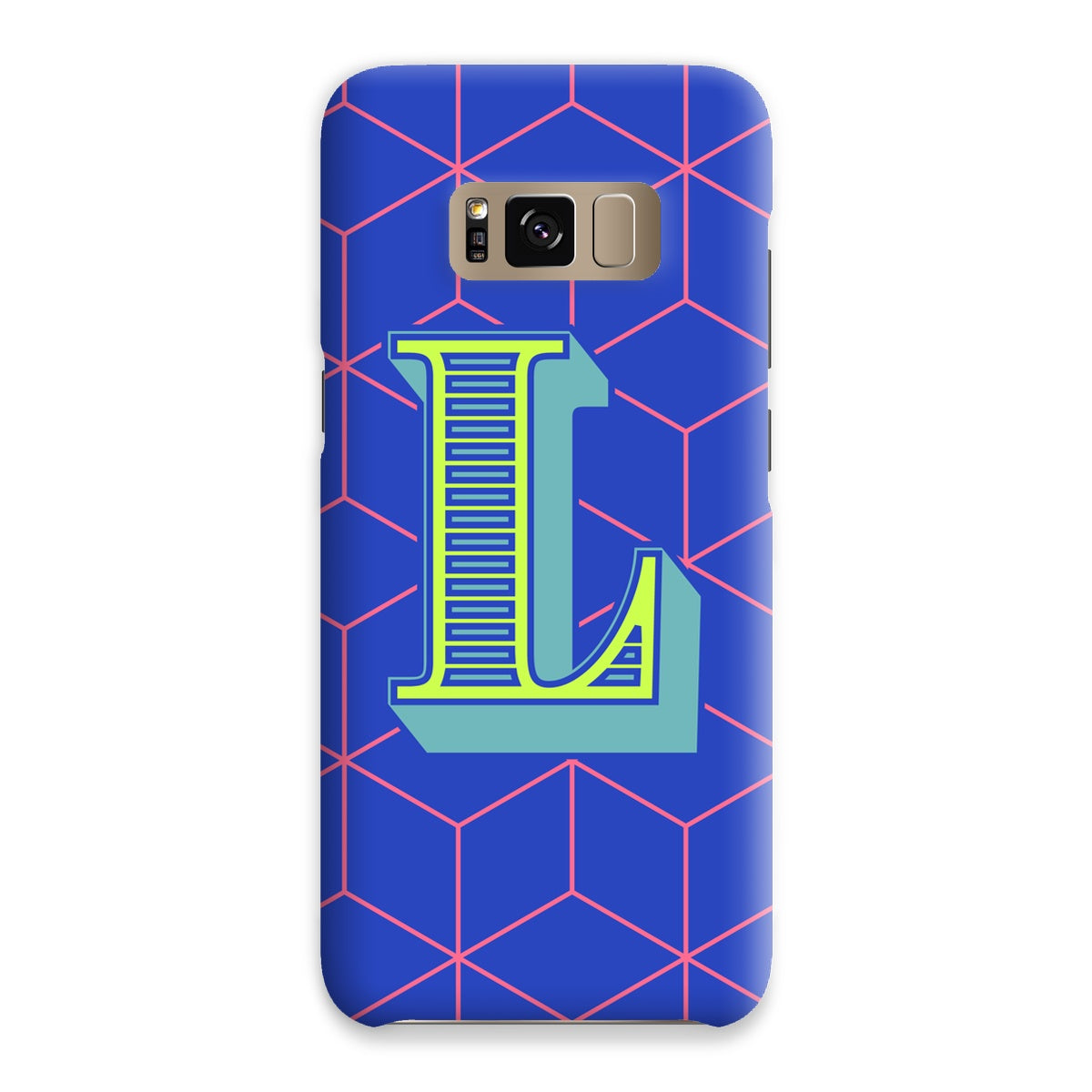 Blue Geo Alphabet Snap Phone Case