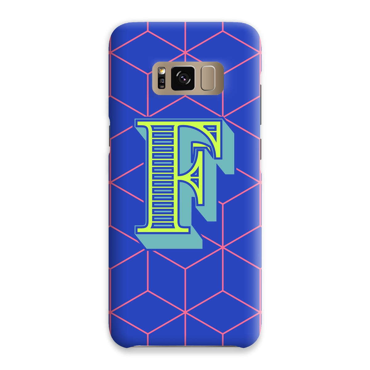 Blue Geo Alphabet Snap Phone Case