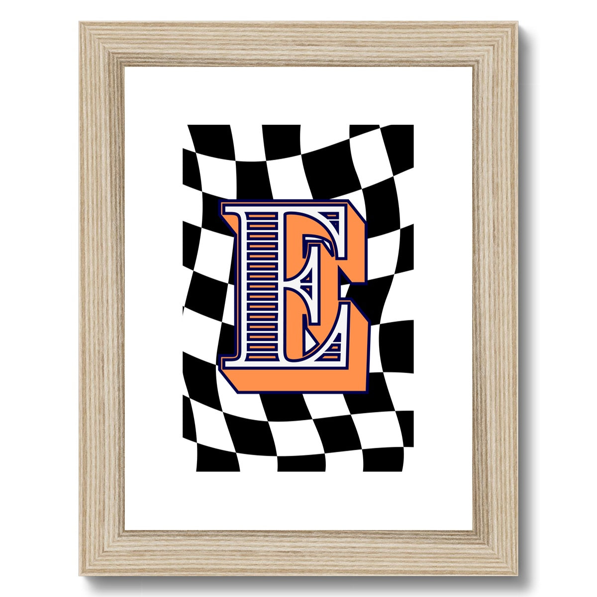 E - Carnival Alphabet Framed & Mounted Print