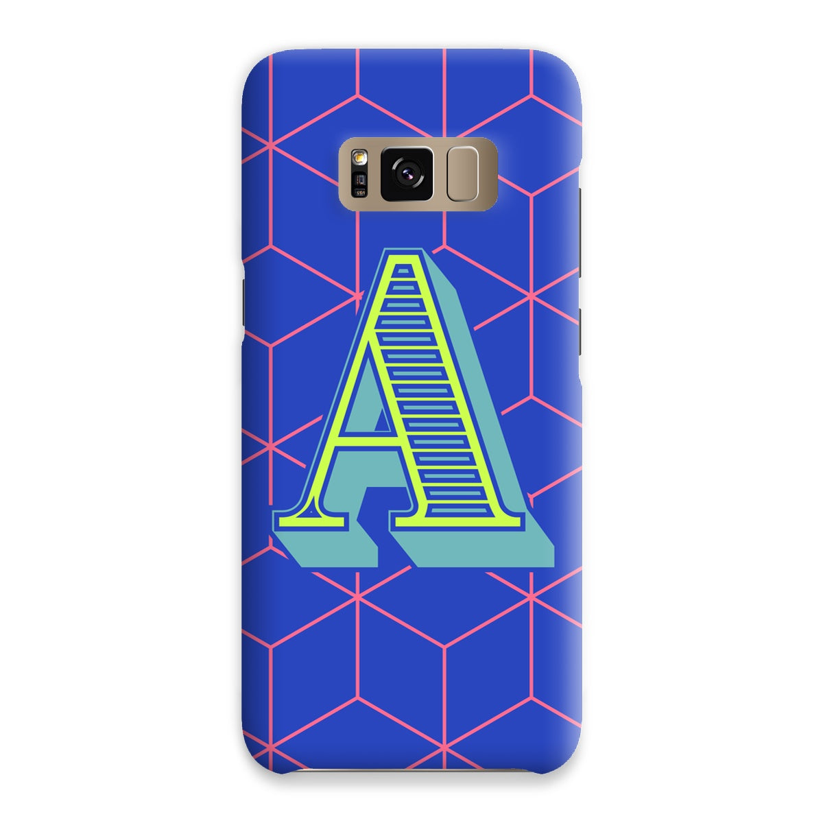 Blue Geo Alphabet Snap Phone Case