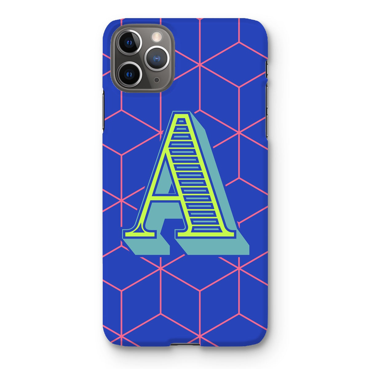 Blue Geo Alphabet Snap Phone Case