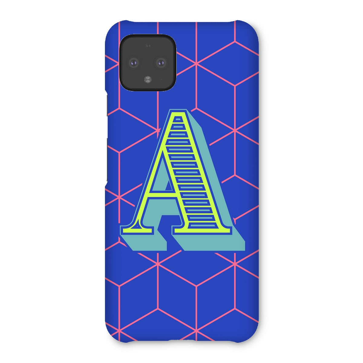 Blue Geo Alphabet Snap Phone Case