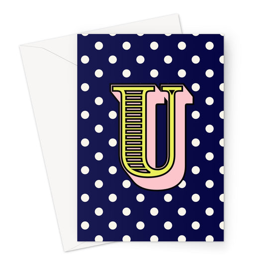 U - Carnival Alphabet Greeting Card