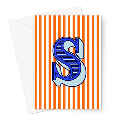 S - Carnival Alphabet Greeting Card
