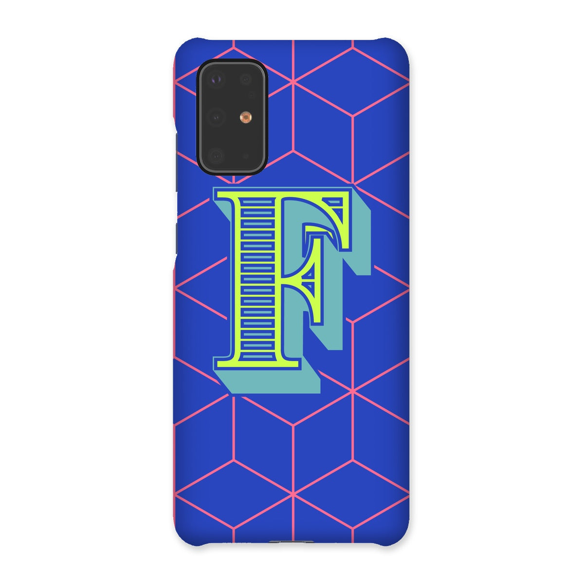 Blue Geo Alphabet Snap Phone Case