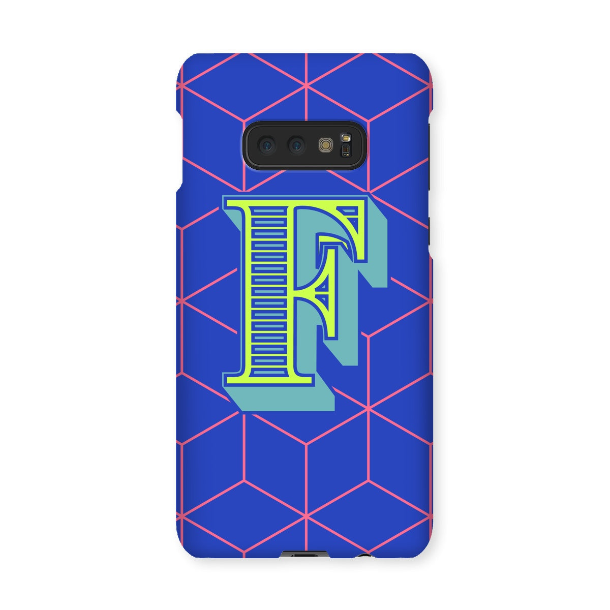 Blue Geo Alphabet Snap Phone Case