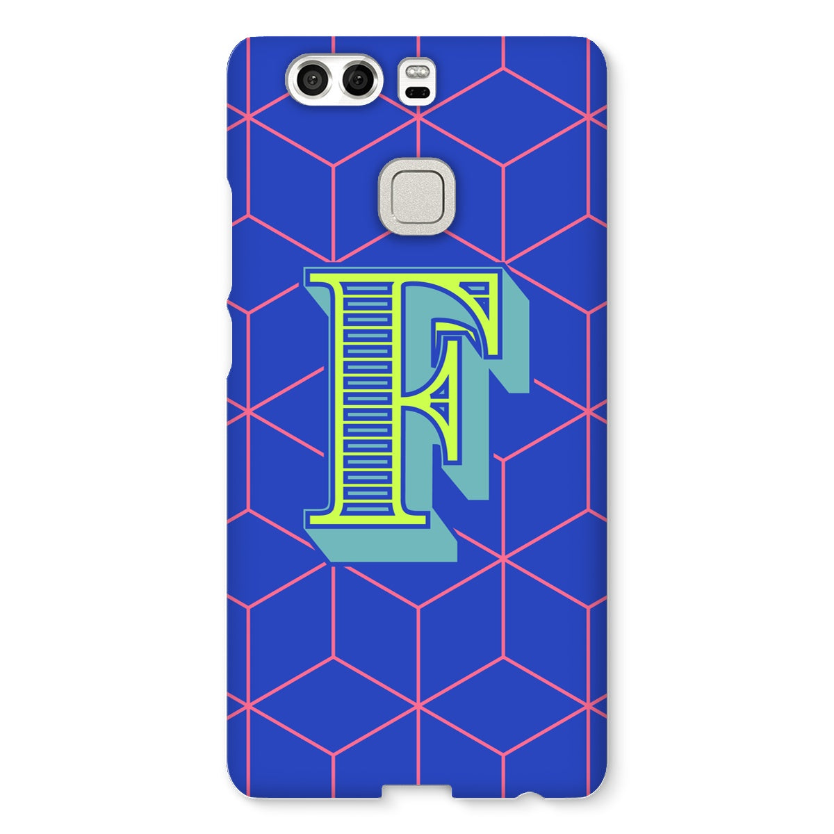 Blue Geo Alphabet Snap Phone Case