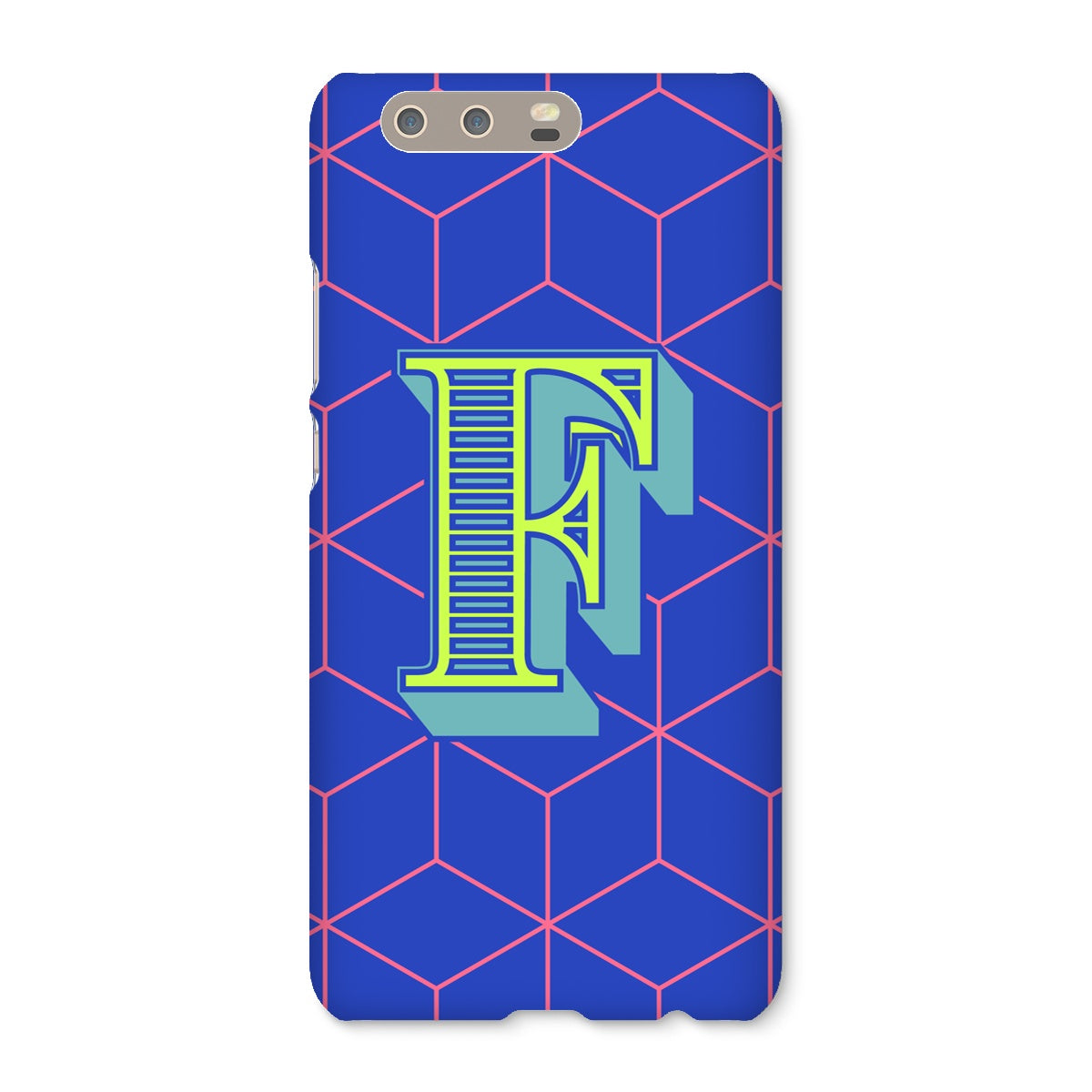 Blue Geo Alphabet Snap Phone Case