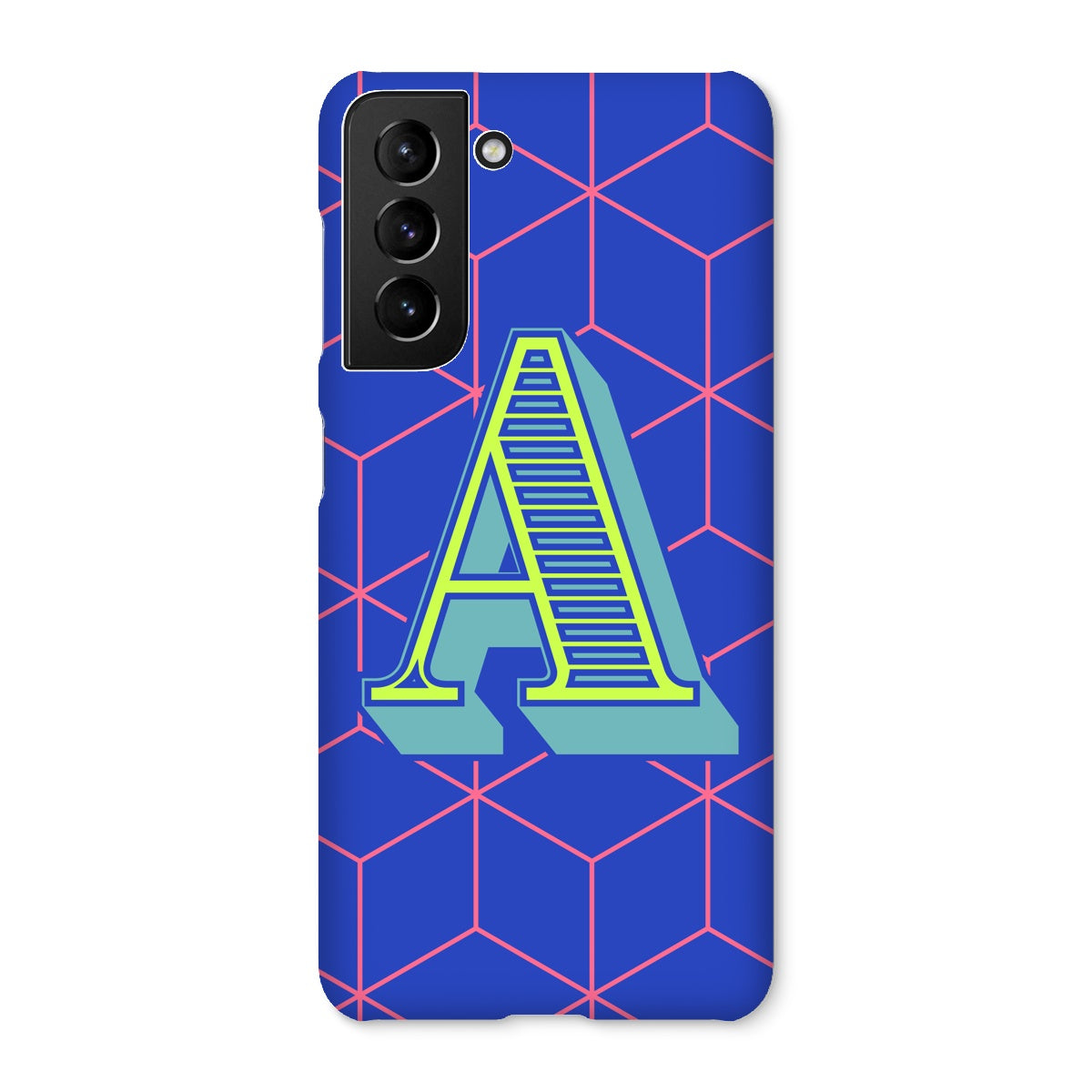 Blue Geo Alphabet Snap Phone Case