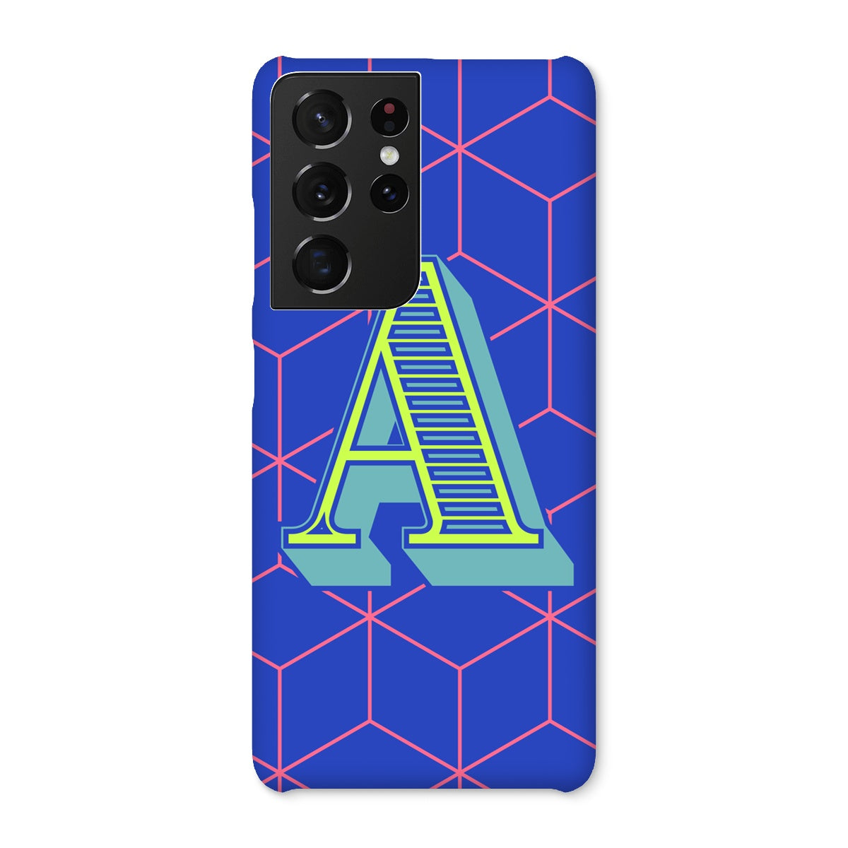 Blue Geo Alphabet Snap Phone Case