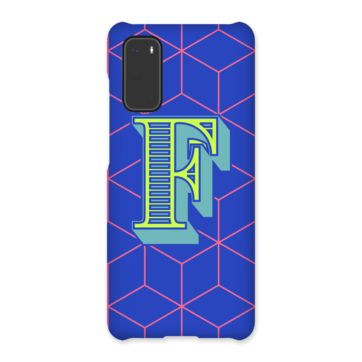 Blue Geo Alphabet Snap Phone Case