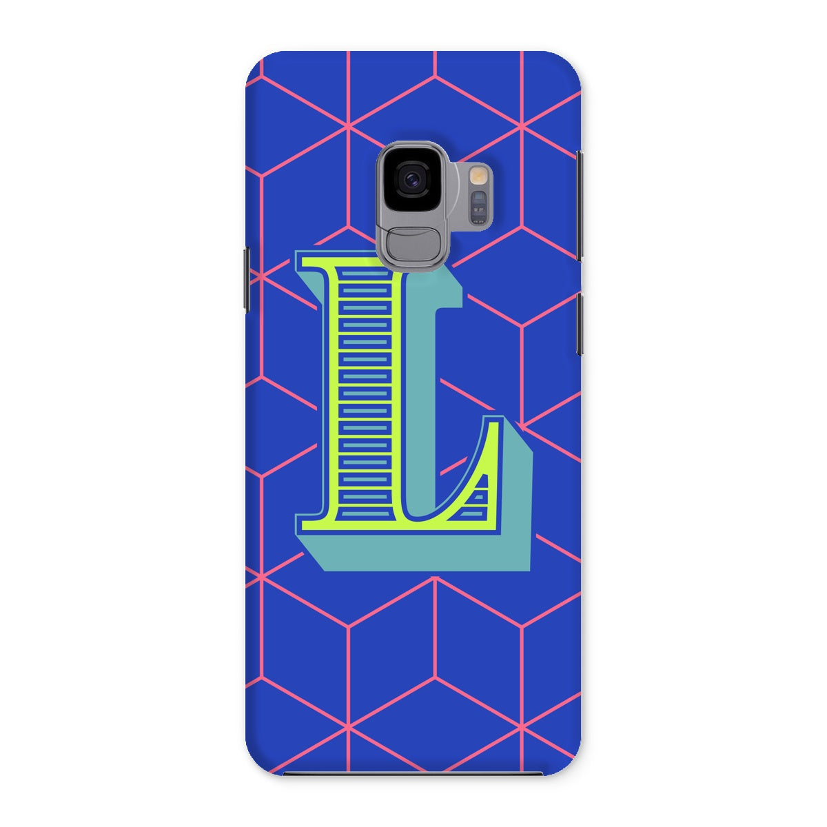 Blue Geo Alphabet Snap Phone Case