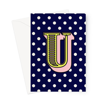 U - Carnival Alphabet Greeting Card