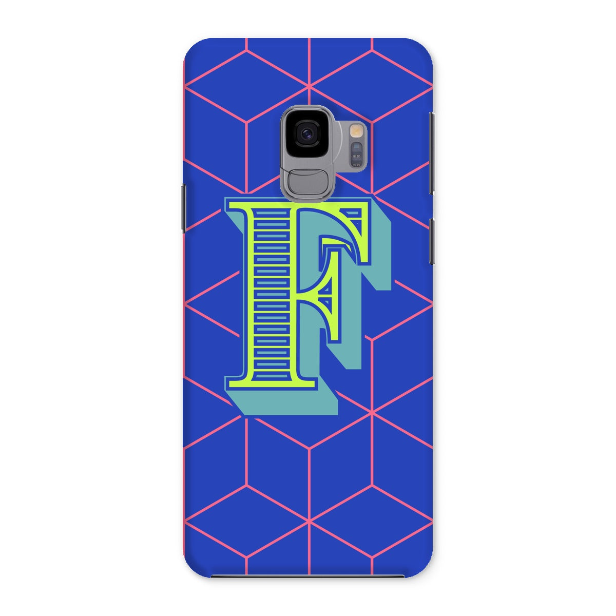 Blue Geo Alphabet Snap Phone Case