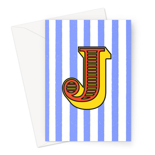 J Carnival Alphabet Greeting Card