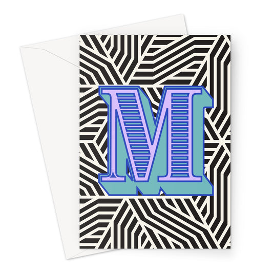 M - Carnival Alphabet Greeting Card