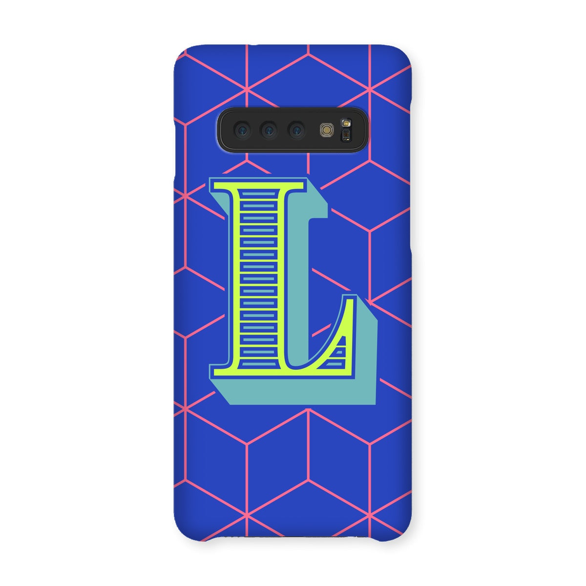 Blue Geo Alphabet Snap Phone Case